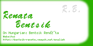 renata bentsik business card